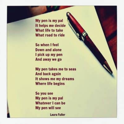 find your gift poem white paper and pen