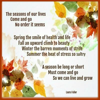 poem on fall background the seasons of life