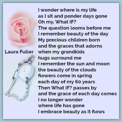 Where has time gone poem by laura pink rose and a watch