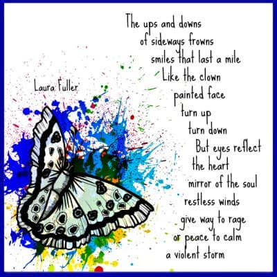 abstract butterfly with poem about choices