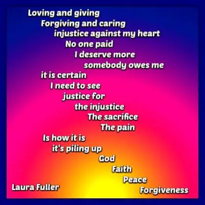 poem of justice and pain by laura