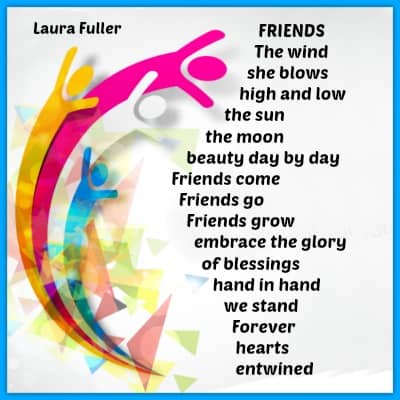 poem by laura, friends