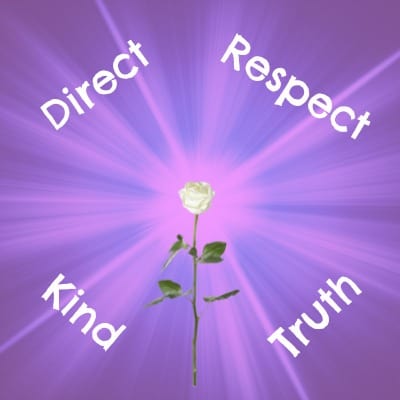purple background with white rose