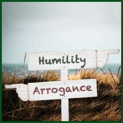 street sign humility arrogance