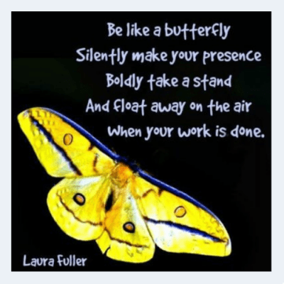 butterfly yellow quote