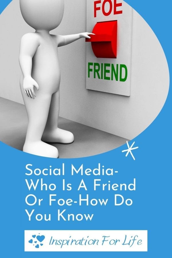 social media freind or foe pin