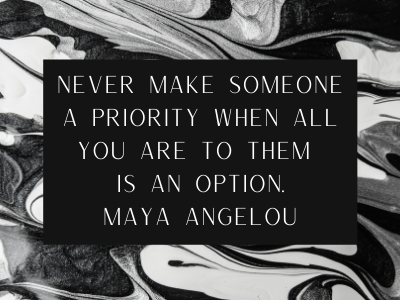 quote on never make someone an option