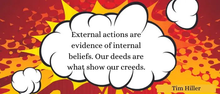 External actions are evidence